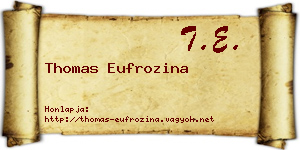 Thomas Eufrozina névjegykártya